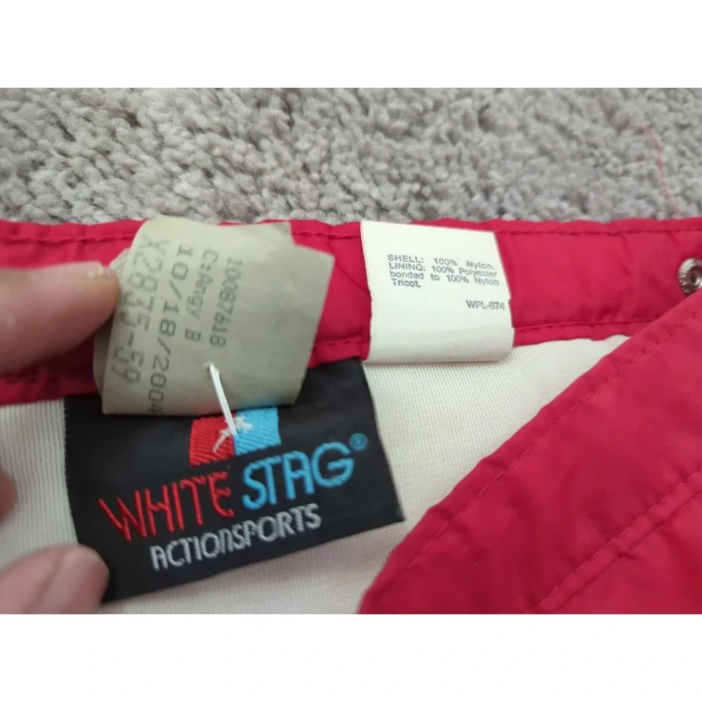 Vintage‎ White Stag Skiwear Snow Pants Mens W:32 Red Side Leg Zip Made in Mexico